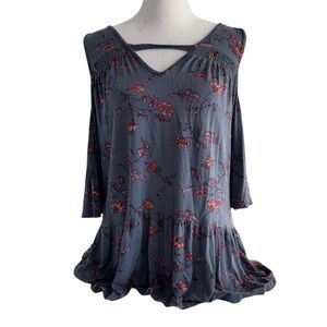 Maurices Off The Shoulder Blouse Floral Size L